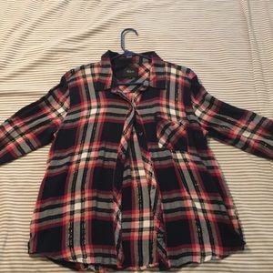 Rails button down plaid